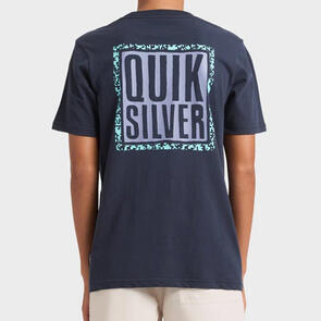 QUIKSILVER YOUTH STATIC BOX SS SCREEN TEE DARK NAVY