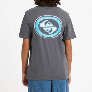 QUIKSILVER TRACKER SS YOUTH SCREEN TEE IRON GATE