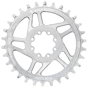 WOLF TOOTH DIRECT MOUNT CHAINRING FOR SRAM 8-BOLT 32T RAW SILVER