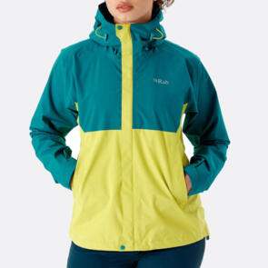 RAB DOWNPOUR ECO JACKET WMNS ULTRAMARINE/ZEST