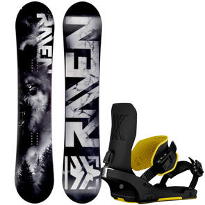 RAVEN WOLF CAMBER FIX BLOCK 5 SNOWBOARD PACKAGE
