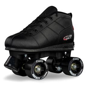 CRAZY SKATES ROCKET JR BLACK SIZE ADJUSTABLE ROLLER SKATES