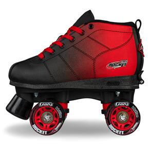 CRAZY SKATES ROCKET JR RED/BLACK SIZE ADJUSTABLE ROLLER SKATES