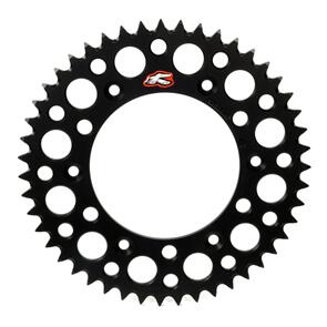 RENTHAL RE112U52050GEBK RENTHAL SPROCKET REAR BLK 50T ALLOY 7075 T6 GROOVED