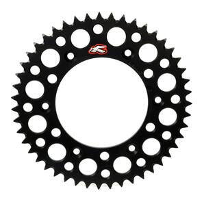 RENTHAL RE112U52052GEBK RENTHAL SPROCKET REAR BLK 52T ALLOY 7075 T6 GROOVED