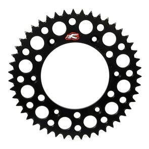 RENTHAL RE112U52054GEBK RENTHAL SPROCKET REAR BLK 54T ALLOY 7075 T6 GROOVED