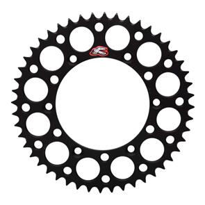 RENTHAL RE123U52049GYBK RENTHAL SPROCKET REAR BLK 49T ALLOY 7075 T6 GROOVED