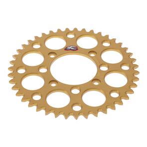 RENTHAL RE141U52043G RENTHAL SPROCKET REAR GLD 43T ALLOY 7075 T6 GROOVED