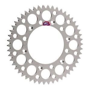 RENTHAL RE150U52046S RENTHAL SPROCKET REAR SIL 46T ALLOY 7075 T6 GROOVED YAM