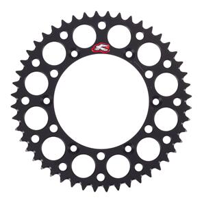 RENTHAL RE150U52048GBBK RENTHAL SPROCKET REAR BLK 48T ALLOY 7075 T6 GROOVED