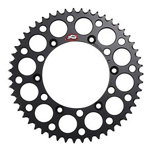 RENTHAL RE150U52051GBBK RENTHAL SPROCKET REAR BLK 51T ALLOY 7075 T6 GROOVED