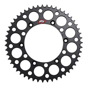 RENTHAL RE150U52052GBBK RENTHAL SPROCKET REAR BLK 52T ALLOY 7075 T6 GROOVED