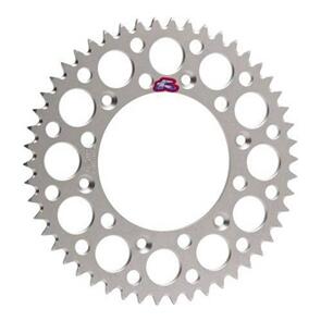 RENTHAL RE150U52052GBSI RENTHAL SPROCKET REAR SIL 52T ALLOY 7075 T6 GROOVED YAM