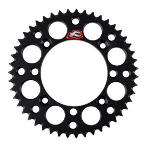 RENTHAL RE154U52047GRBK RENTHAL SPROCKET REAR BLK 47T ALLOY 7075 T6 GROOVED HON