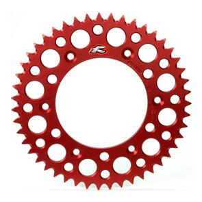 RENTHAL RE154U52047GRRD RENTHAL SPROCKET REAR RED 47T ALLOY 7075 T6 GROOVED HON