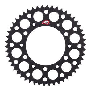 RENTHAL RE154U52050GRBK RENTHAL SPROCKET REAR BLK 50T ALLOY 7075 T6 GROOVED