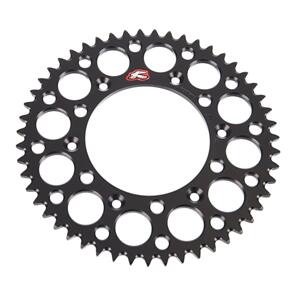 RENTHAL RE154U52051GRBK RENTHAL SPROCKET REAR BLK 51T ALLOY 7075 T6 GROOVED