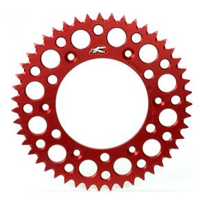 RENTHAL RE154U52052GRRD RENTHAL SPROCKET REAR RED 52T ALLOY 7075 T6 GROOVED HON