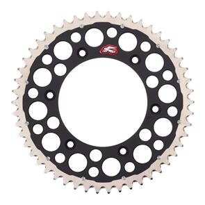 RENTHAL RE224052050GPBK RENTHAL SPROCKET TWINRING BLK 50T BI-METAL GROOVED