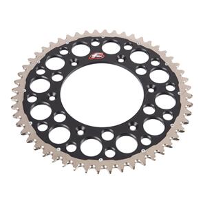 RENTHAL RE224052052GPBK RENTHAL SPROCKET TWINRING BLK 52T BI-METAL GROOVED