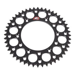 RENTHAL RE224U52048GPBK RENTHAL SPROCKET REAR BLK 48T ALLOY 7075 T6 GROOVED