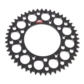 RENTHAL RE224U52049GPBK RENTHAL SPROCKET REAR BLK 49T ALLOY 7075 T6 GROOVED