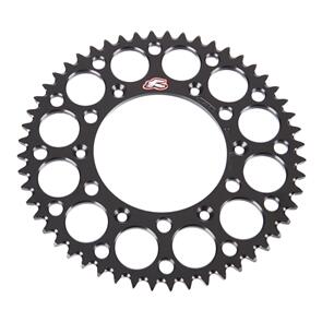 RENTHAL RE224U52052GPBK RENTHAL SPROCKET REAR BLK 52T ALLOY 7075 T6 GROOVED