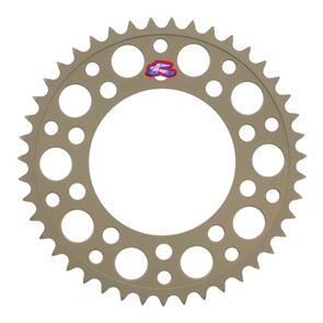 RENTHAL RE240U52543PHA RENTHAL SPROCKET REAR SIL 43T ALLOY 7075 T6 GROOVED HON