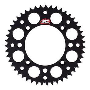 RENTHAL RE518U42047GPBK RENTHAL SPROCKET REAR BLK 47T ALLOY 7075 T6 GROOVED KTM HUSQ
