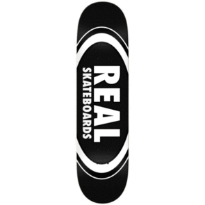 REAL DECK TEAM CLASSIC OVAL BLACK 8.25