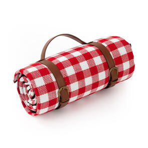 HYPER RIDE LARGE SAND/WATERPROOF PICNIC RUG RED CHECK - 2M X 2M