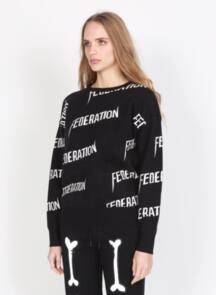FEDERATION REPETITION CREW BLACK/ WHITE