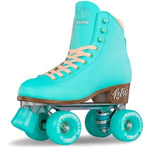 CRAZY SKATES RETRO TEAL ROLLER SKATES