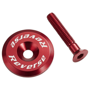REVERSE COMPONENTS STEM CAP WITH SCREW BIKE RED