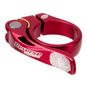 REVERSE SEAT CLAMP - LONG LIFE  31.8MM RED