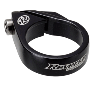 REVERSE SEAT CLAMP - BOLT TYPE 34.9MM BLACK REVERSE