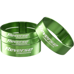 REVERSE STEM SPACER SET BIKE ULTRA-LIGHT 1 1/8" GREEN