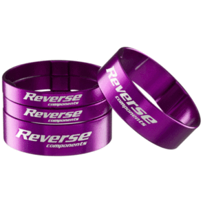 REVERSE STEM SPACER SET BIKE ULTRA-LIGHT 1 1/8" PURPLE