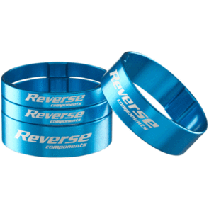 REVERSE STEM SPACER SET BIKE ULTRA-LIGHT 1 1/8"" BLUE