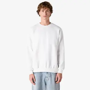 AMERICAN APPAREL RF496 REFLEX FLEECE CREWNECK SWEATSHIRT - WHITE
