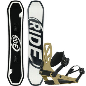 RIDE 2025 ZERO SNOWBOARD + A-4 BINDINGS OLIVE