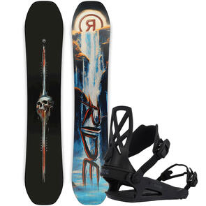 RIDE 2025 SHADOWBAN SNOWBOARD + C-4 BINDINGS BLACK