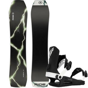 RIDE 2025 SUPERPIG SNOWBOARD + C-8 BINDINGS BLACK