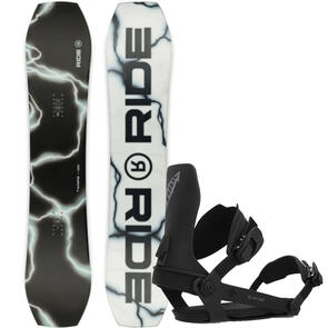 RIDE 2025 TWINPIG SNOWBOARD + A-6 BINDINGS BLACK