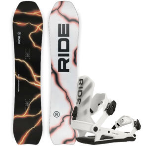 RIDE 2025 PSYCHOCANDY SNOWBOARD + C-8 BINDINGS WHITE