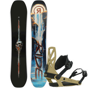 RIDE 2025 SHADOWBAN SNOWBOARD + A-4 BINDINGS OLIVE