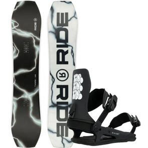 RIDE 2025 TWINPIG SNOWBOARD + C-6 BINDINGS TAG