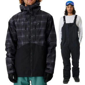 RIP CURL SNOW 2025 ANTI SERIES FREERIDER 20K/20K JACKET BLACK + ANTI SERIES ULTIMATE BACK COUNTRY 30K/40K BIB BLACK