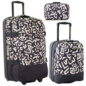 RIP CURL F-LIGHT GLOBAL 100L + CABIN 30L + SEARCH  ULTIMATE BEAUTY CASE LUGGAGE SET WASHED BLACK