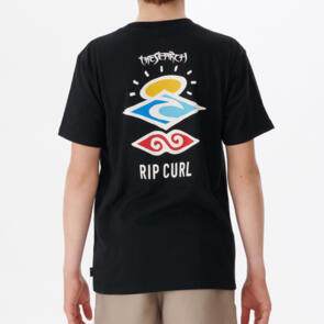 RIP CURL SEARCH ICON TEE BOY BLACK